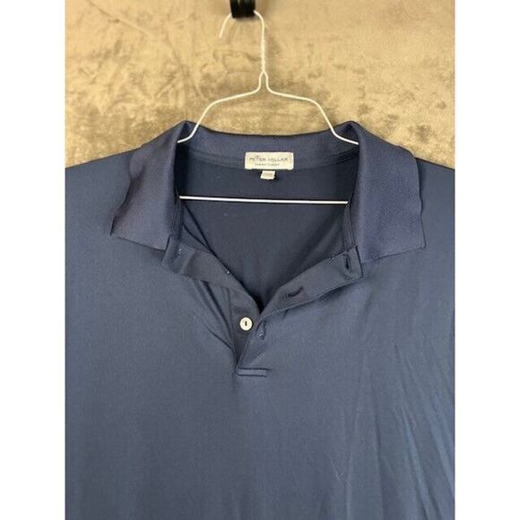 Peter Millar Summer Comfort Golf Polo Men's Size 2XL Blue Navy Shirt Performance - Picture 4 of 5